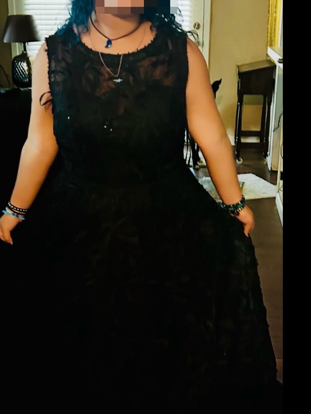 Black Lace A-Line Women’s Dress